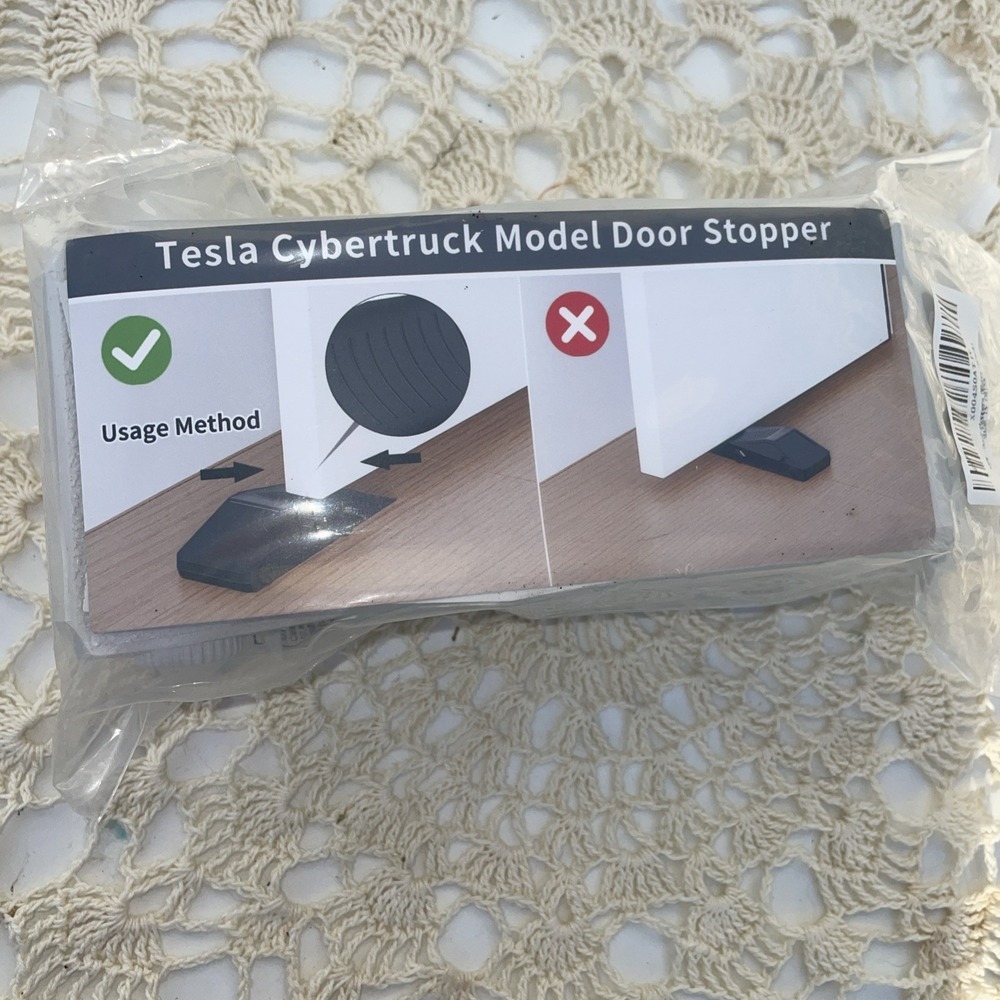 x2 Tesla Cybertruck Door Stopper Door Stop Wedge  2in High Office Home